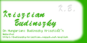 krisztian budinszky business card